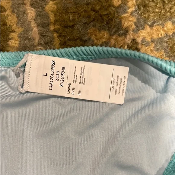 Aqua Ribbed Bikini Set - Picture 4 of 6